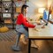 Adjustable Active Learning Stool Sitting Home Office Wobble Chair with Cushion Seat